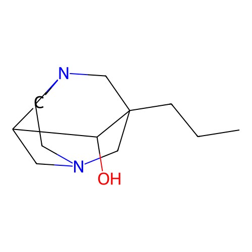 1-Propyl-3,6-diazahomoadamantan-9-ol structure