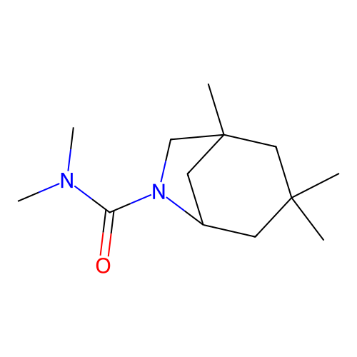 (5R)-N,N,1,3,3-pentamethyl-6-azabicyclo[3.2.1]octane-6-carboxamide structure