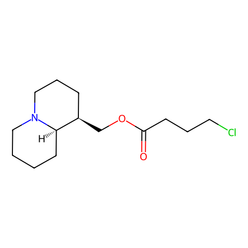 (1R,9aR)-octahydro-2H-quinolizin-1-ylmethyl 4-chlorobutanoate structure