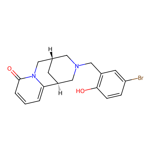 (1R,5S)-3-(5-bromo-2-hydroxybenzyl)-3,4,5,6-tetrahydro-1H-1,5-methanopyrido[1,2-a][1,5]diazocin-8(2H)-one structure