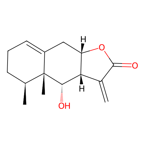 (3aR,4S,4aR,5S,9aS)-4-hydroxy-4a,5-dimethyl-3-methylidene-4,5,6,7,9,9a-hexahydro-3aH-benzo[f][1]benzofuran-2-one structure