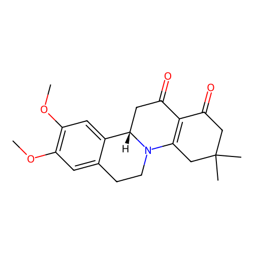 (11bS)-9,10-dimethoxy-3,3-dimethyl-2,4,6,7,11b,12-hexahydroisoquinolino[2,1-a]quinoline-1,13-dione structure