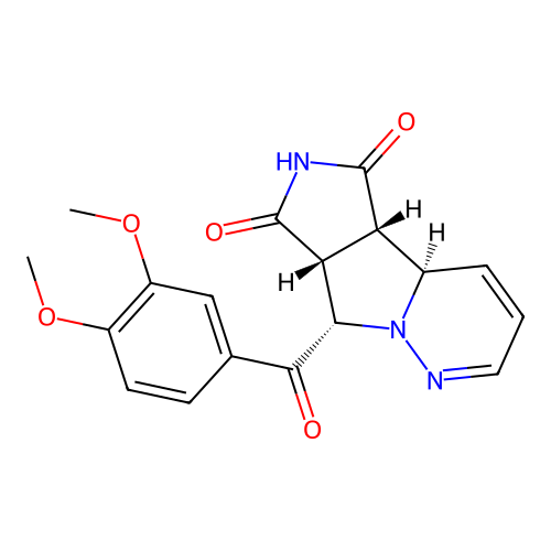 (4aR,4bS,7aR,8S)-8-[(3,4-dimethoxyphenyl)carbonyl]-7a,8-dihydro-4aH-pyrrolo[3',4':3,4]pyrrolo[1,2-b]pyridazine-5,7(4bH,6H)-dione structure