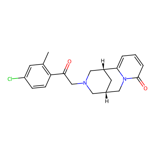 (1R,5S)-3-(2-(4-chloro-2-methylphenyl)-2-oxoethyl)-3,4,5,6-tetrahydro-1H-1,5-methanopyrido[1,2-a][1,5]diazocin-8(2H)-one structure
