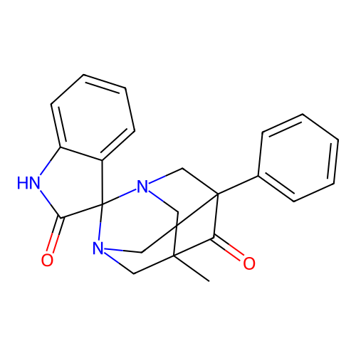 (1S,5R,7S)-5-methyl-7-phenyl-1,3-diazaspiro[adamantane-2,3'-indoline]-2',6-dione structure
