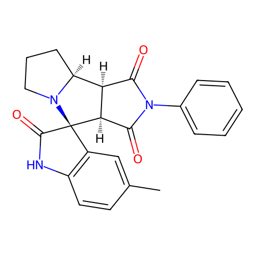 (3S,3'aR,8'aS,8'bS)-5-methyl-2'-phenylspiro[1H-indole-3,4'-3a,6,7,8,8a,8b-hexahydropyrrolo[3,4-a]pyrrolizine]-1',2,3'-trione structure