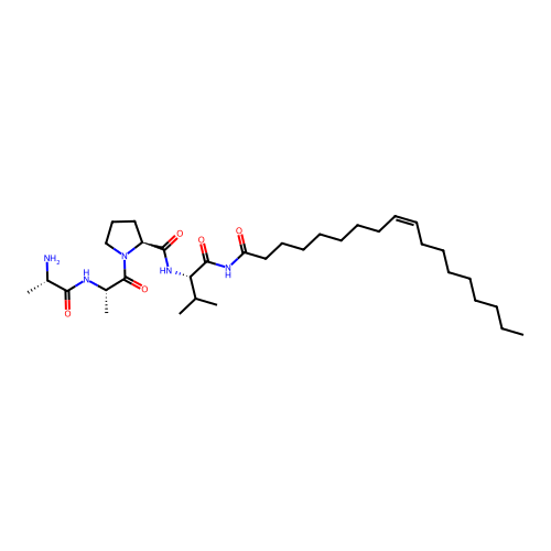 Oleoylalanyl-alanyl-prolyl-valine amide structure