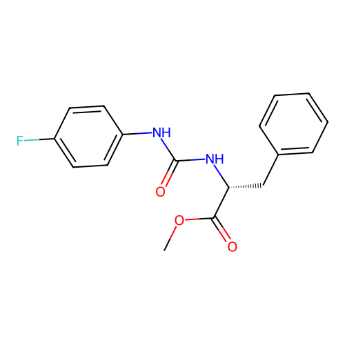 methyl N-[(4-fluorophenyl)carbamoyl]-D-phenylalaninate structure