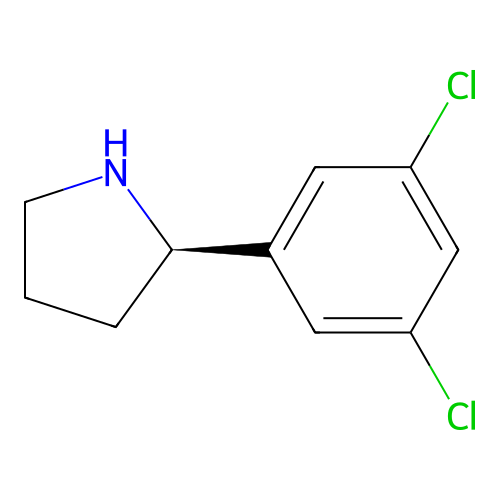 (2R)-2-(3,5-dichlorophenyl)pyrrolidine structure