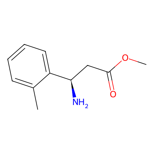 methyl (3R)-3-amino-3-(2-methylphenyl)propanoate structure