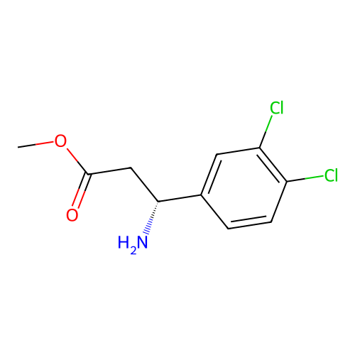 methyl (3R)-3-amino-3-(3,4-dichlorophenyl)propanoate structure