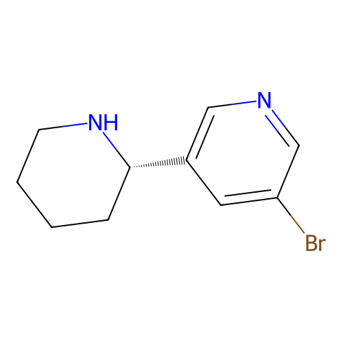 (S)-3-Bromo-5-(piperidin-2-yl)pyridine structure