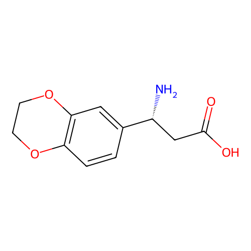 3-(2H,3H-Benzo[3,4-E]1,4-dioxan-6-YL)(3R)-3-aminopropanoic acid structure