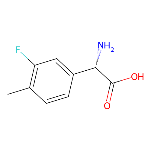 (2S)-2-amino-2-(3-fluoro-4-methylphenyl)acetic acid structure