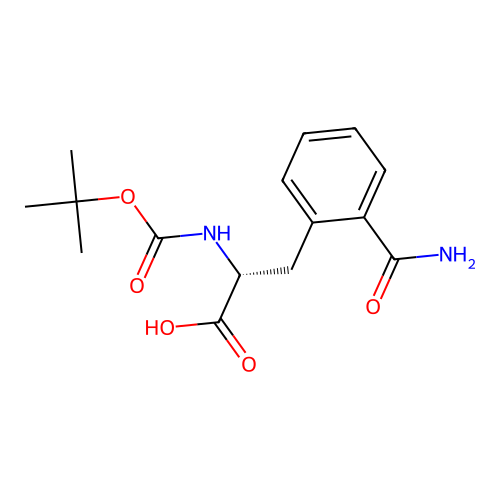 (R)-2-((tert-Butoxycarbonyl)amino)-3-(2-carbamoylphenyl)propanoic acid structure
