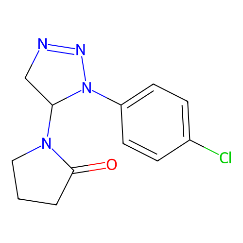 1-[3-(4-Chlorophenyl)-4,5-dihydrotriazol-4-yl]pyrrolidin-2-one structure