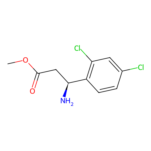 methyl (3S)-3-amino-3-(2,4-dichlorophenyl)propanoate structure