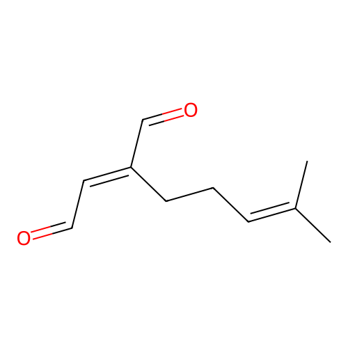 (E)-2-(4-methylpent-3-enyl)but-2-enedial structure