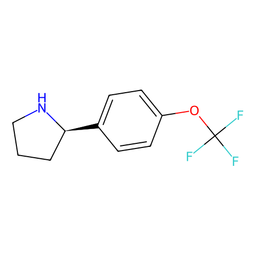 (2R)-2-[4-(trifluoromethoxy)phenyl]pyrrolidine structure