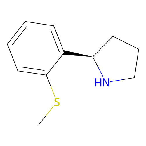 (R)-2-(2-(Methylthio)phenyl)pyrrolidine structure