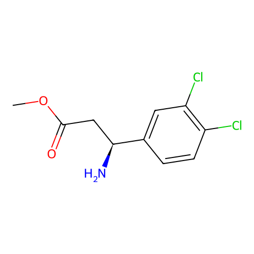 methyl (3S)-3-amino-3-(3,4-dichlorophenyl)propanoate structure