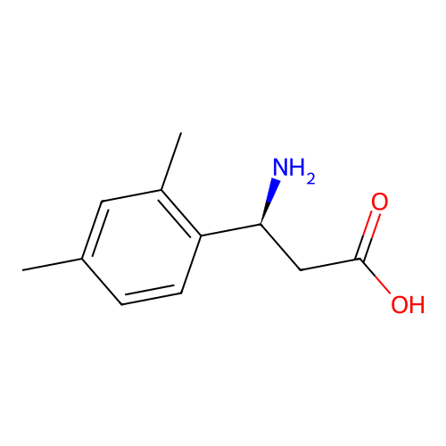 (3S)-3-amino-3-(2,4-dimethylphenyl)propanoic acid structure