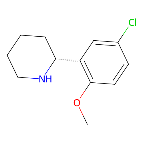 (2R)-2-(5-chloro-2-methoxyphenyl)piperidine structure