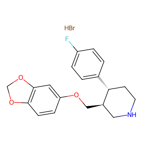 (3S,4R)-3-(benzo[1,3]dioxol-5-yloxymethyl)-4-(4-fluorophenyl)piperidine Hydrobromide structure