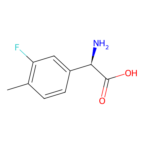 (2R)-2-amino-2-(3-fluoro-4-methylphenyl)acetic acid structure