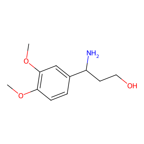 3-Amino-3-(3,4-dimethoxyphenyl)propan-1-ol structure