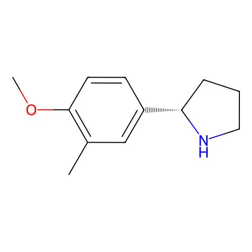 (S)-2-(4-Methoxy-3-methylphenyl)pyrrolidine structure