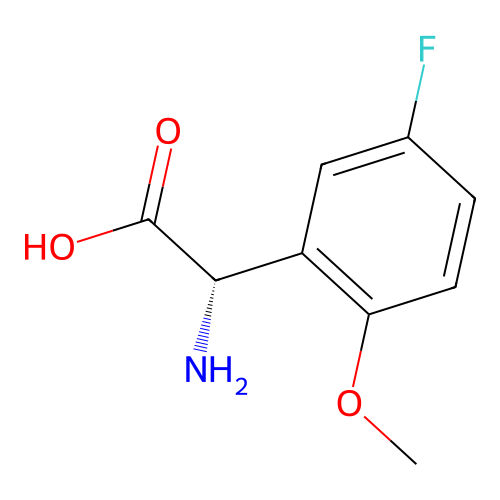 (S)-2-Amino-2-(5-fluoro-2-methoxyphenyl)acetic acid structure