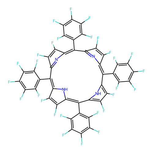 Perfluoro-5,10,15,20-tetraphenyl-21H,23H-porphyrin structure