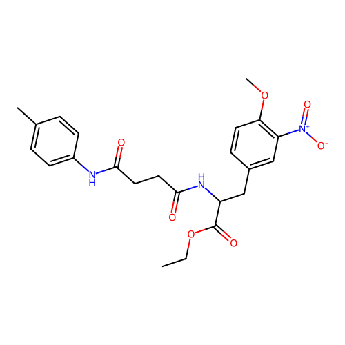 ethyl O-methyl-N-{4-[(4-methylphenyl)amino]-4-oxobutanoyl}-3-nitrotyrosinate structure