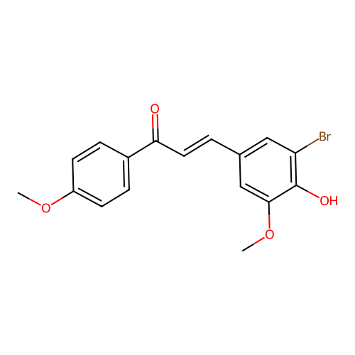 3-(3-Bromo-4-hydroxy-5-methoxyphenyl)-1-(4-methoxyphenyl)prop-2-en-1-one structure