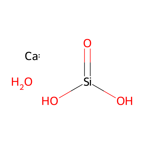 Xonotlite (Ca(SiO3).xH2O) structure