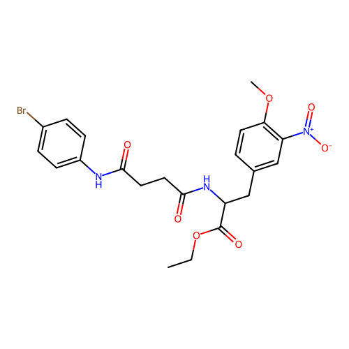 ethyl N-{4-[(4-bromophenyl)amino]-4-oxobutanoyl}-O-methyl-3-nitrotyrosinate structure