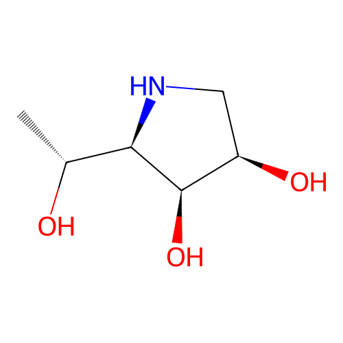(2R,3S,4R)-2-((R)-1-Hydroxyethyl)pyrrolidine-3,4-diol structure