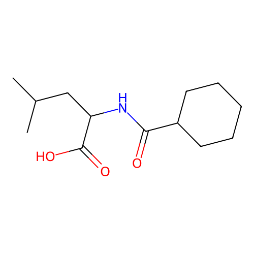N-Cyclohexanoylleucine structure