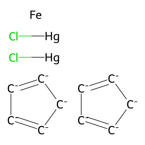 Chloromercury;bis(cyclopenta-1,3-diene);iron structure