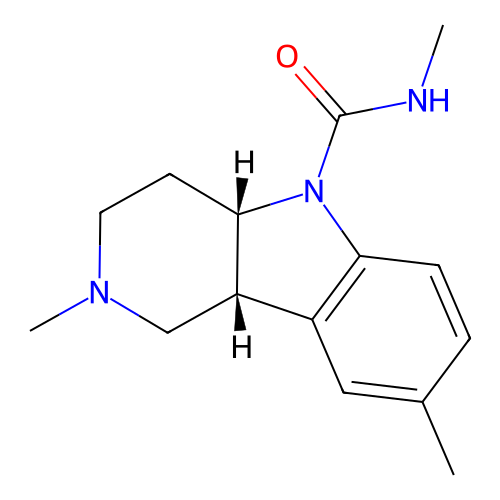 (4aS,9bR)-N,2,8-trimethyl-1,2,3,4,4a,9b-hexahydro-5H-pyrido[4,3-b]indole-5-carboxamide structure