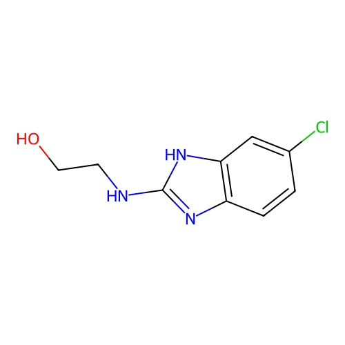 2-[(5-chloro-1H-benzimidazol-2-yl)amino]ethanol structure