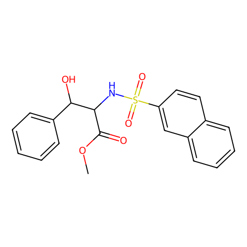 Methyl 3-hydroxy-2-[(2-naphthylsulfonyl)amino]-3-phenylpropanoate structure