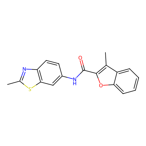 n-(2-Methyl-6-benzothiazolyl)-3-methyl-2-benzofurancarboxamide structure