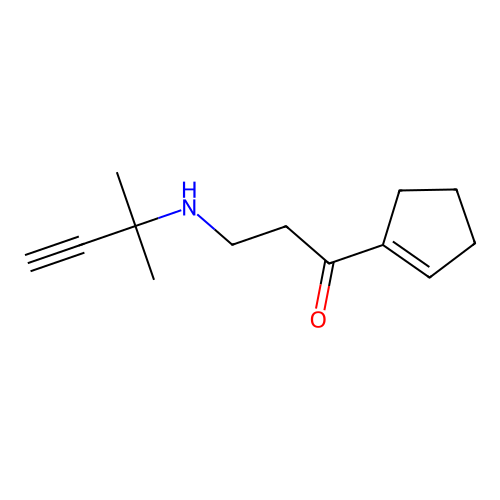1-(Cyclopent-1-en-1-yl)-3-[(2-methylbut-3-yn-2-yl)amino]propan-1-one structure
