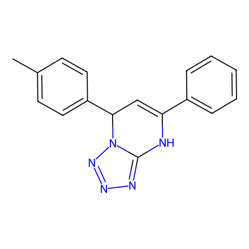 5-Phenyl-7-(p-tolyl)-4,7-dihydrotetrazolo[1,5-a]pyrimidine structure