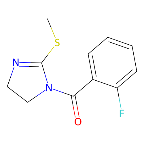 1-(2-Fluorobenzoyl)-2-methylthio-2-imidazoline structure
