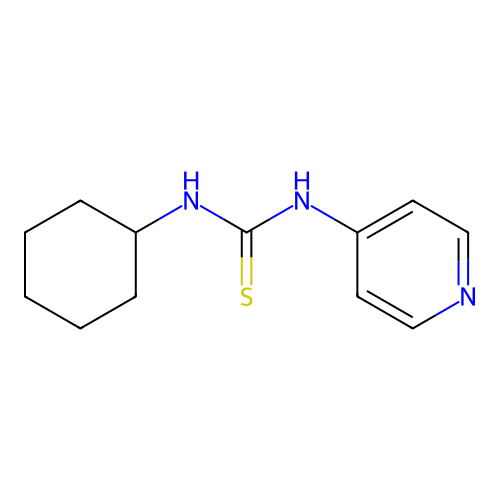 (Cyclohexylamino)(4-pyridylamino)methane-1-thione structure