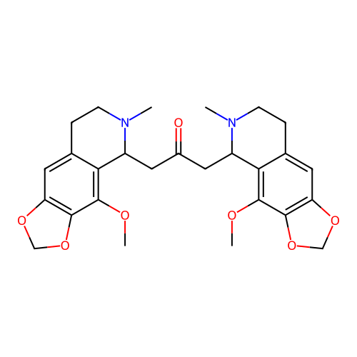 1,3-bis(4-methoxy-6-methyl-5,6,7,8-tetrahydro-[1,3]dioxolo[4,5-g]isoquinolin-5-yl)propan-2-one structure