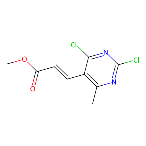 methyl (2E)-3-(2,4-dichloro-6-methylpyrimidin-5-yl)prop-2-enoate structure
